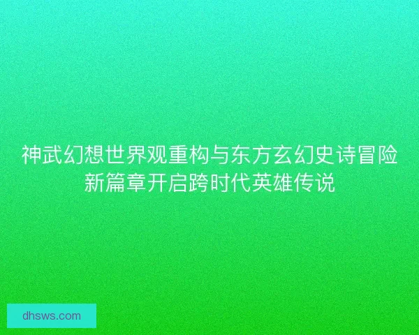 神武幻想世界观重构与东方玄幻史诗冒险新篇章开启跨时代英雄传说